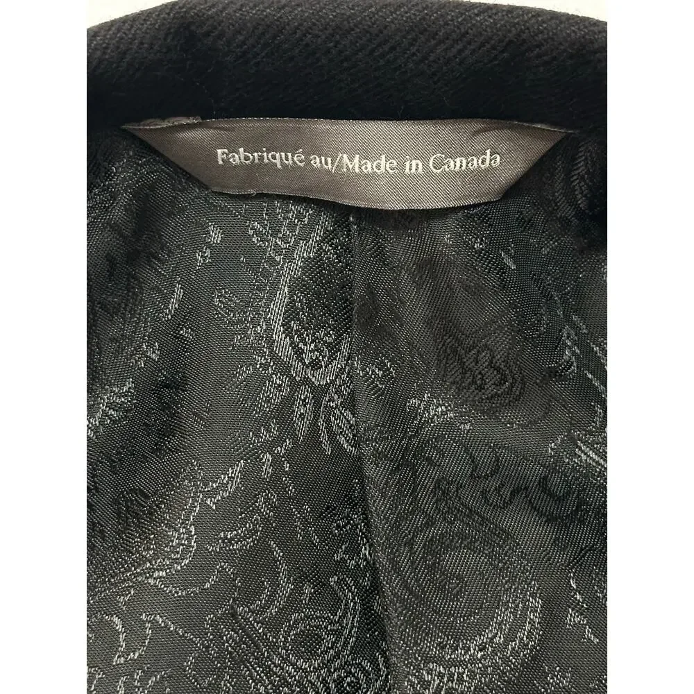 J.P. Tilford Samuelsohn 100% Loro Piana Worsted Cashmere Sport Coat Black 46R